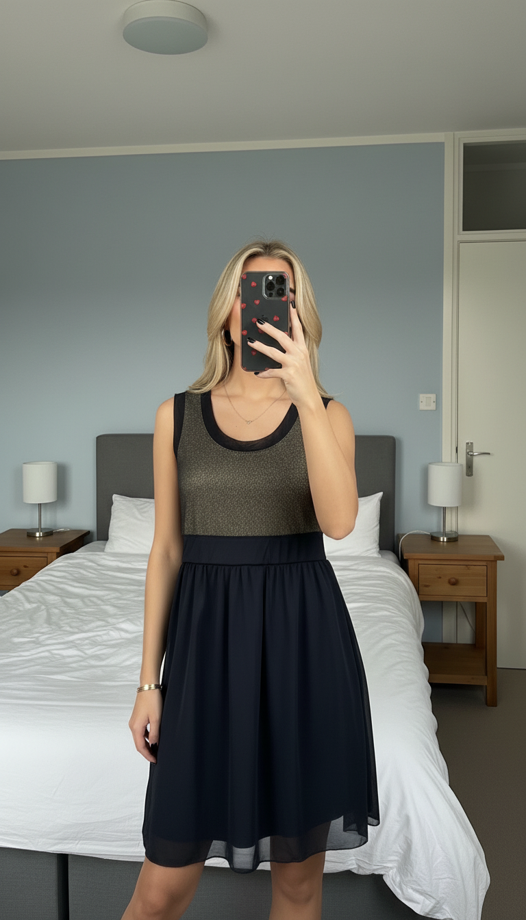 AI-enhanced dress photo for Vinted listing