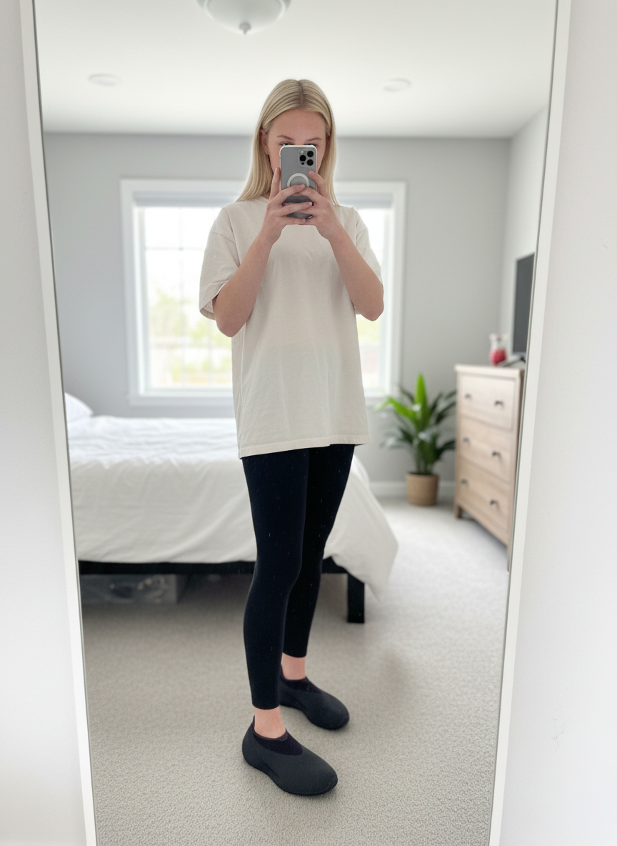 AI-enhanced sneakers photo for Vinted listing