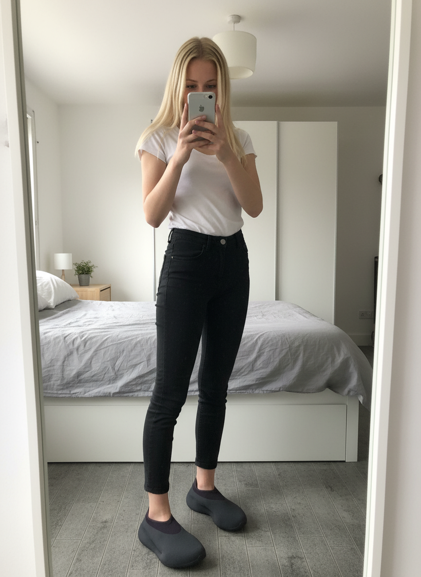 AI-enhanced sneakers photo for Vinted listing