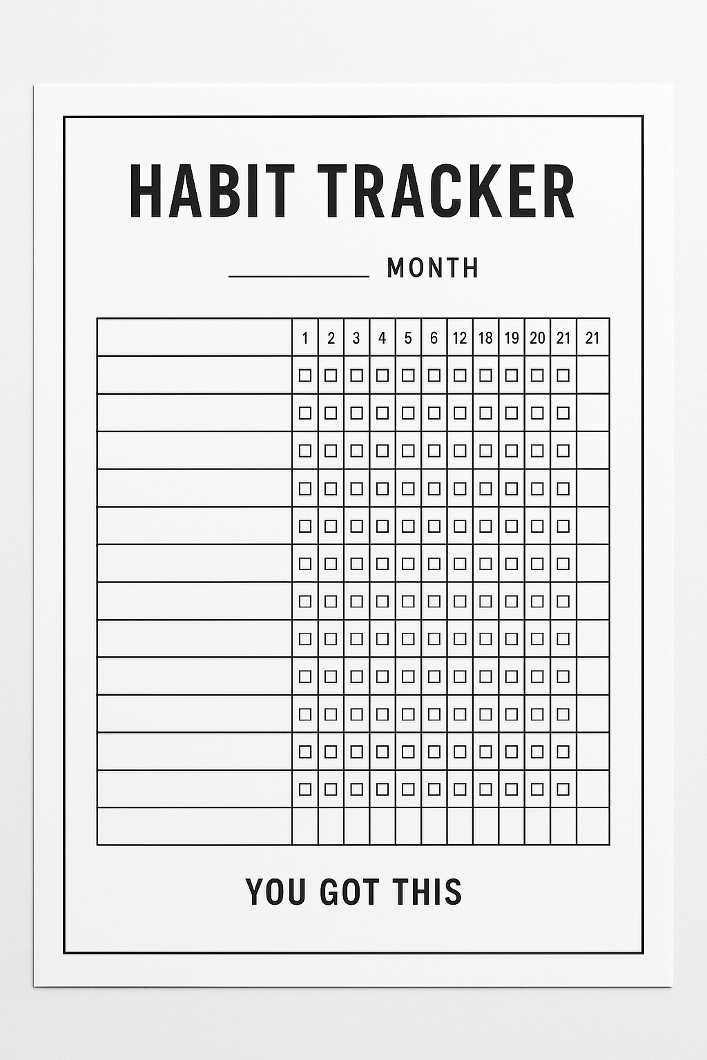 Habit Tracker Modern