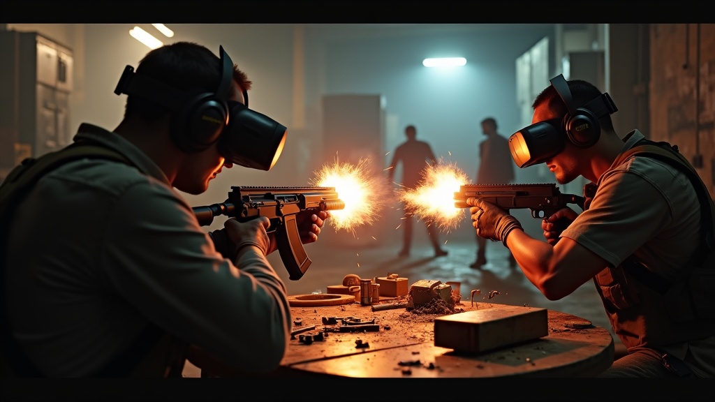 Combate cooperativo contra zombis en GunX, el nuevo shooter de ensamblaje VR
