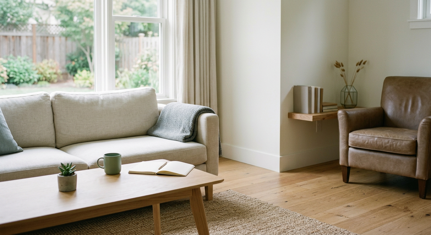 Clean, minimal photograph related to sober living home market crosses $7.5 billion in 2026 in recovery housing. No people, no text.