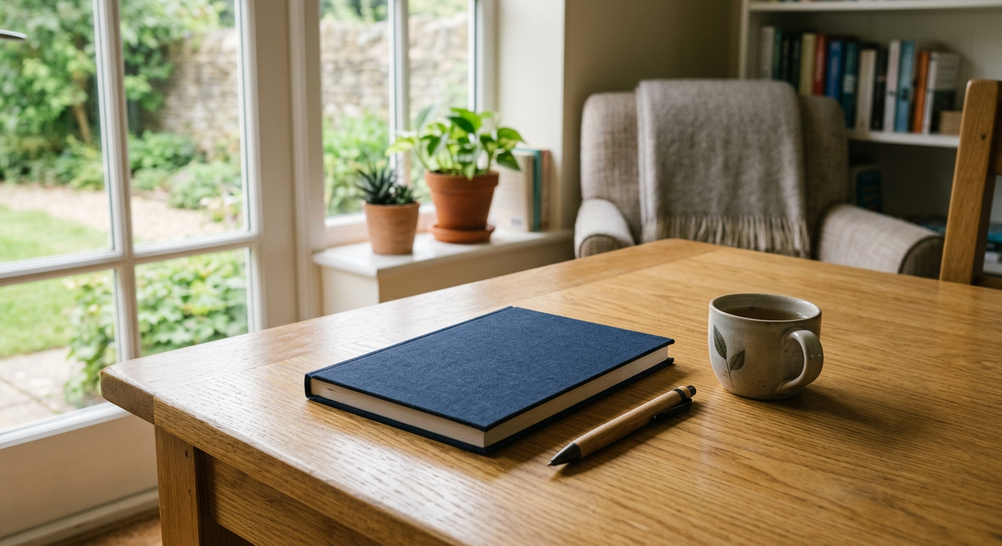 Clean, minimal photograph related to house manager handbook: everything your staff needs to know in recovery housing. No people, no text.