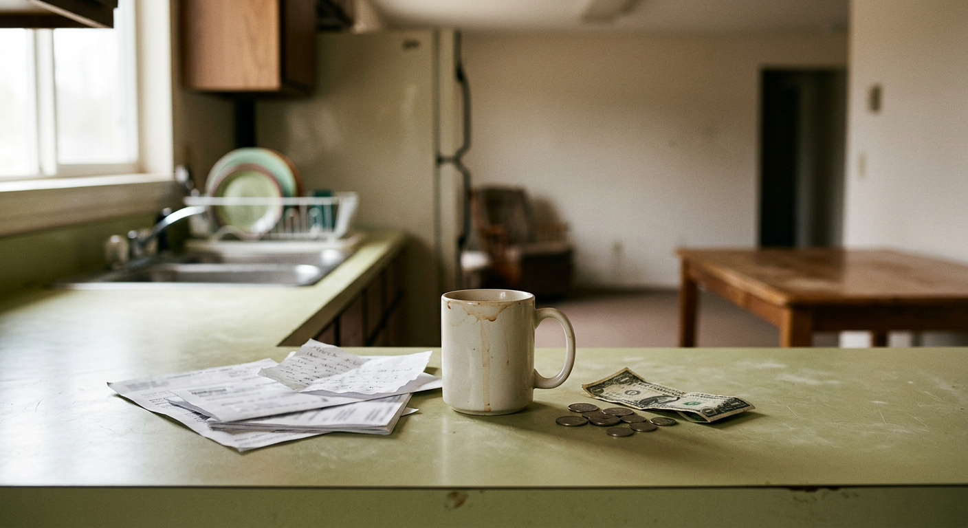 Clean, minimal photograph related to the hidden cost of bad house managers in recovery housing. No people, no text.