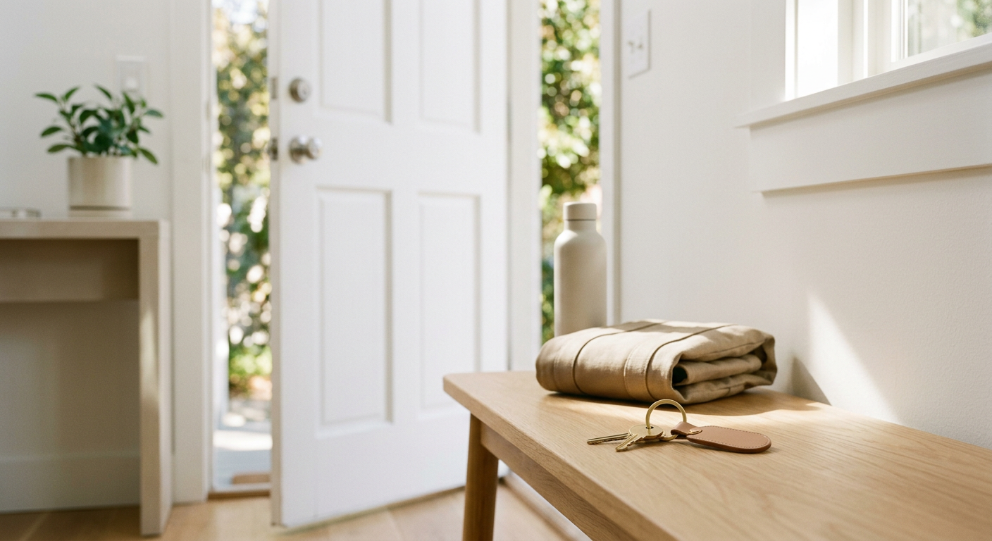 Clean, minimal photograph related to weekend passes: should your sober living home allow them? in recovery housing. No people, no text.