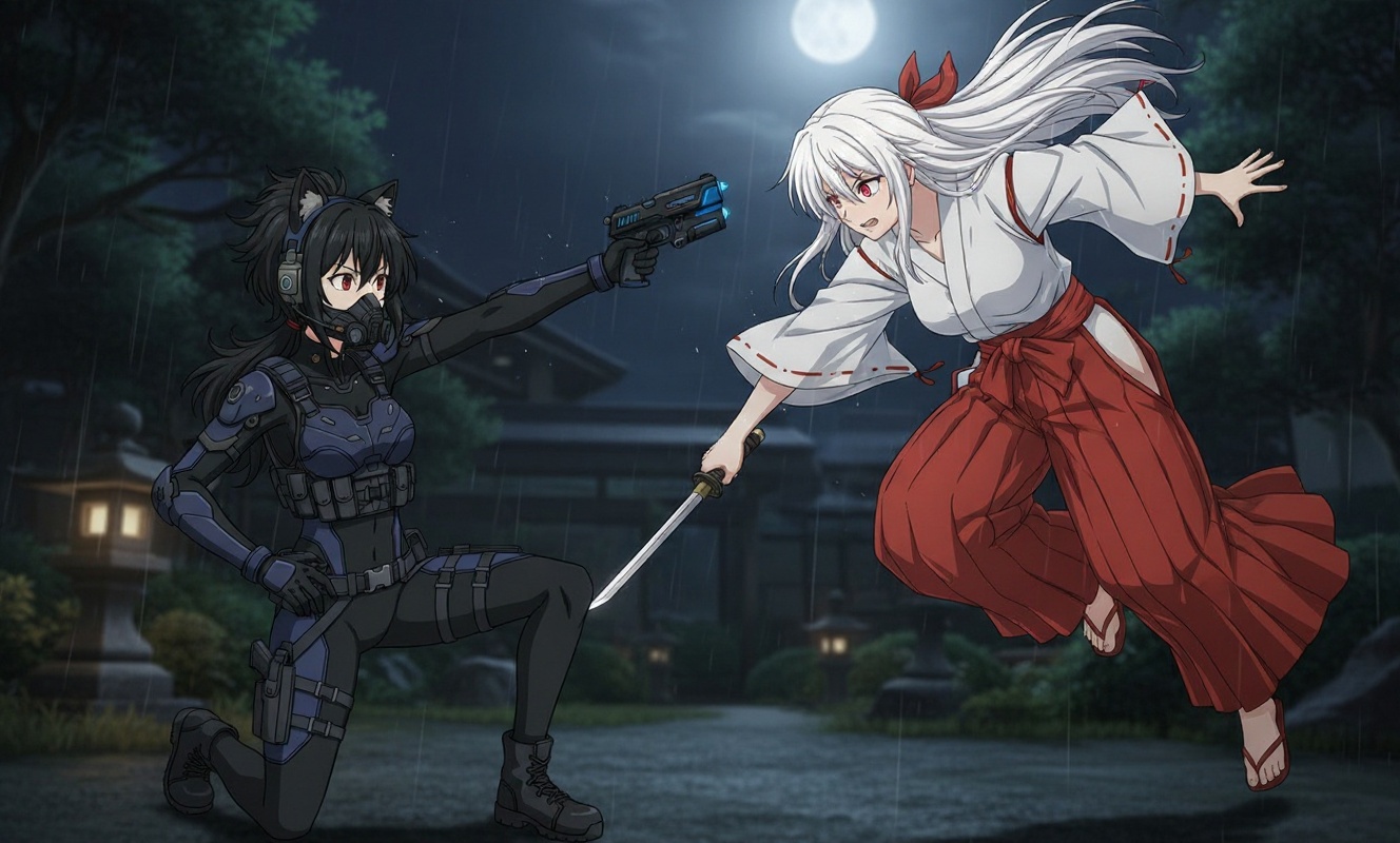 Space Merc vs Vampire Shrine Guardian