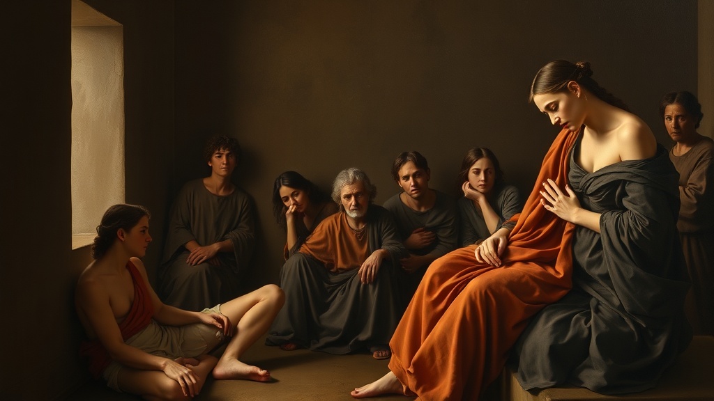 Allegorical scene of immortal longing and enduring love