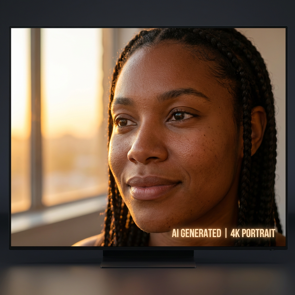 Stunning 4K AI-generated portrait demonstrating Nano Banana Pro quality