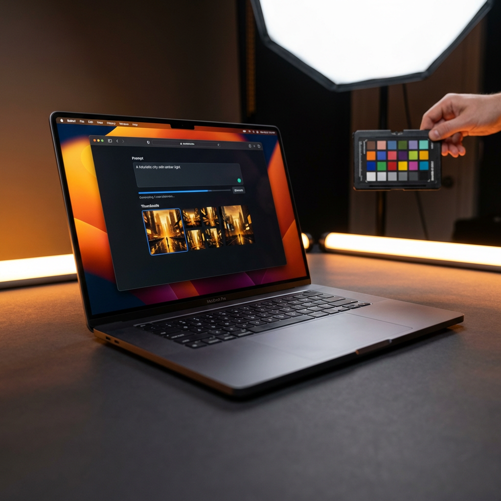 Professional AI image generation interface comparison with LOVO AI