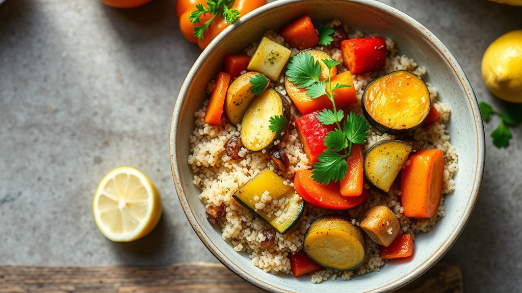 Spring Fiber‑Packed Quinoa & Roasted Veggie Bowl — Gut‑Healthy Make‑Ahead Lunch