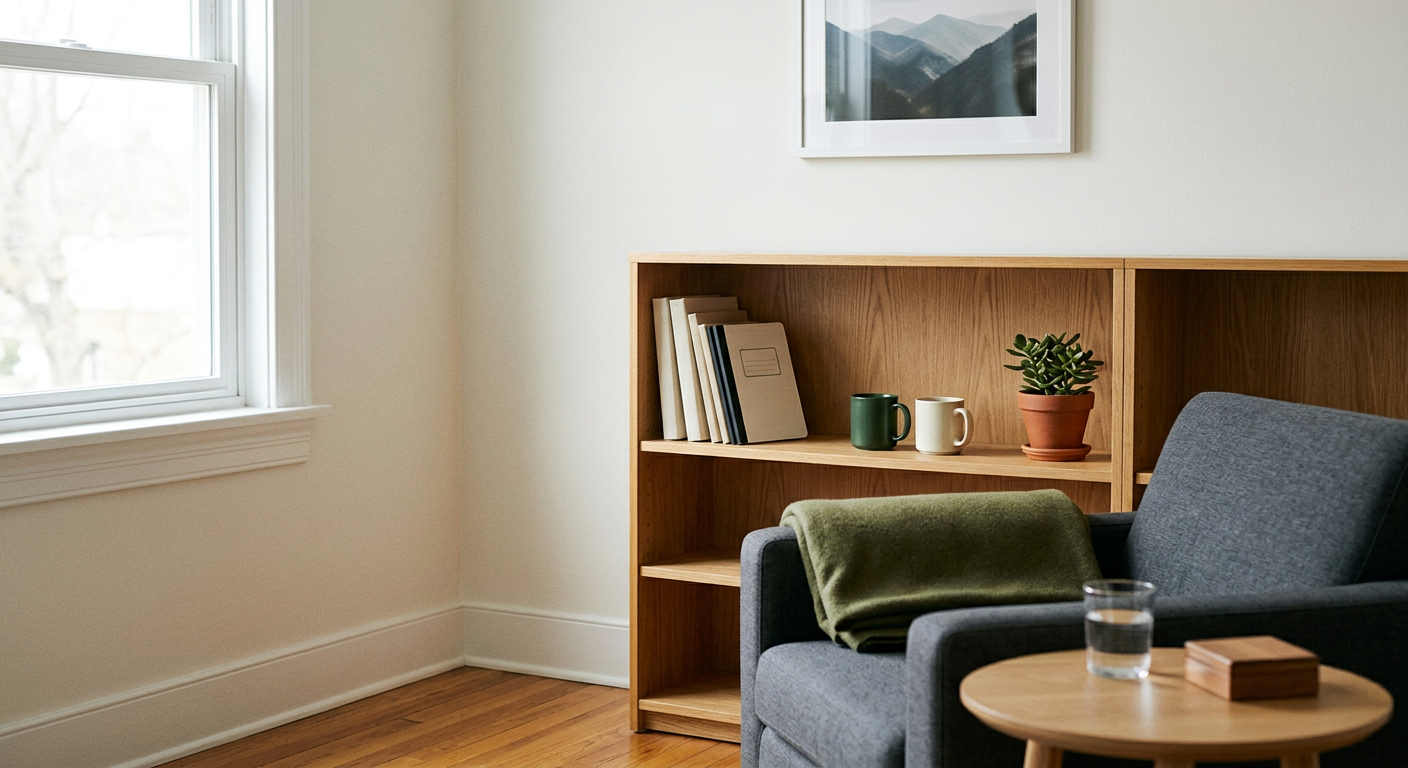 Clean, minimal photograph related to sober living for veterans: programs and resources in recovery housing. No people, no text.