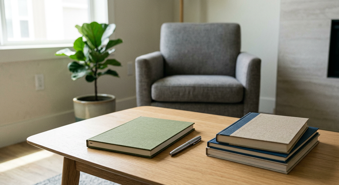 Clean, minimal photograph related to what is a recovery coach and do sober homes have them? in recovery housing. No people, no text.