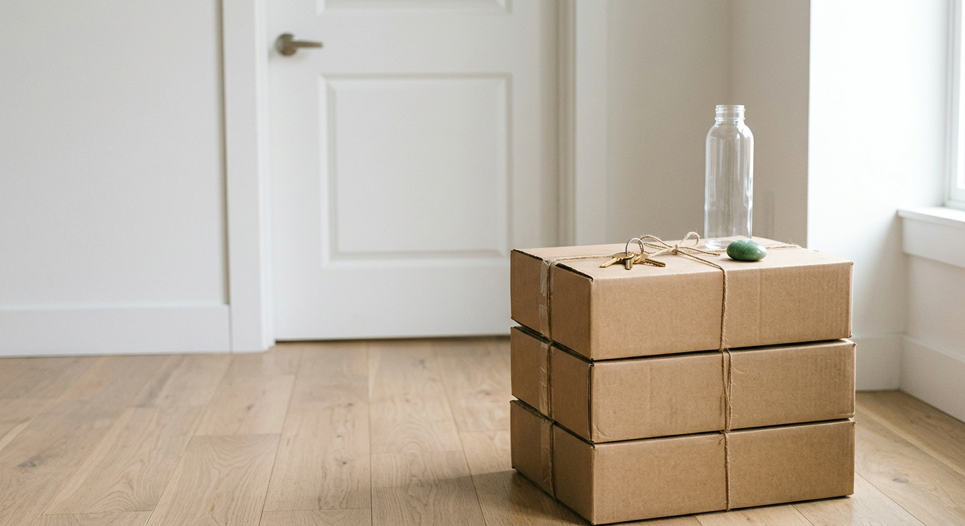 Clean, minimal photograph related to how to transition out of sober living into independent housing in recovery housing. No people, no text.