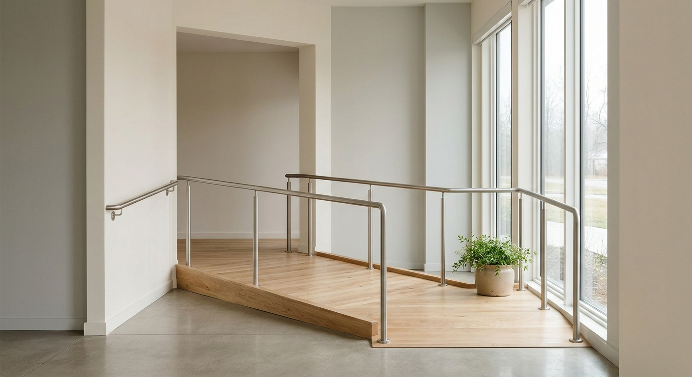 Clean, minimal photograph related to sober living for people with disabilities: ada accommodations in recovery housing. No people, no text.