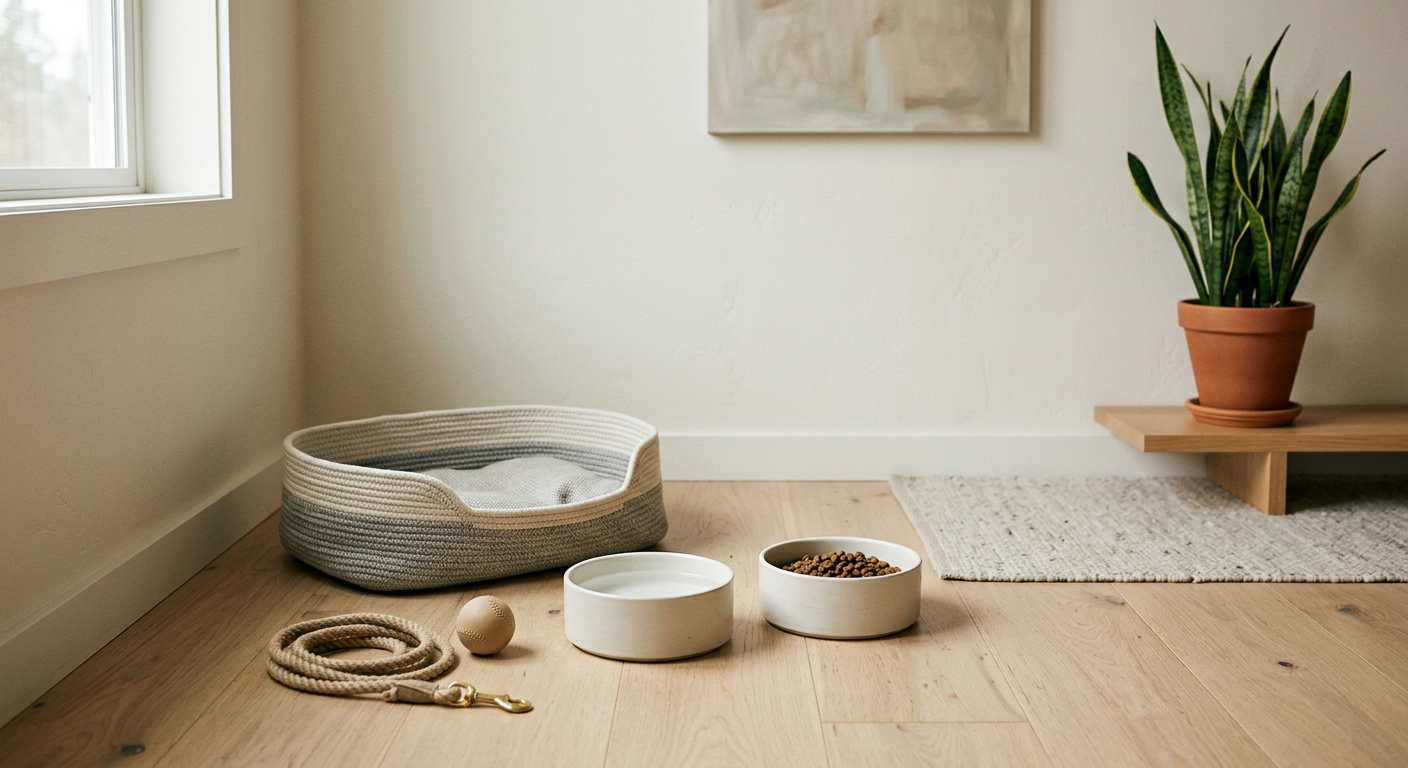 Clean, minimal photograph related to pet policies in sober living: what operators are allowing in recovery housing. No people, no text.