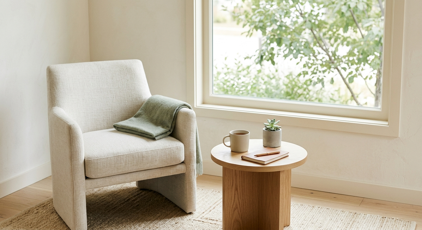 Clean, minimal photograph related to how to price your sober living home competitively in recovery housing. No people, no text.