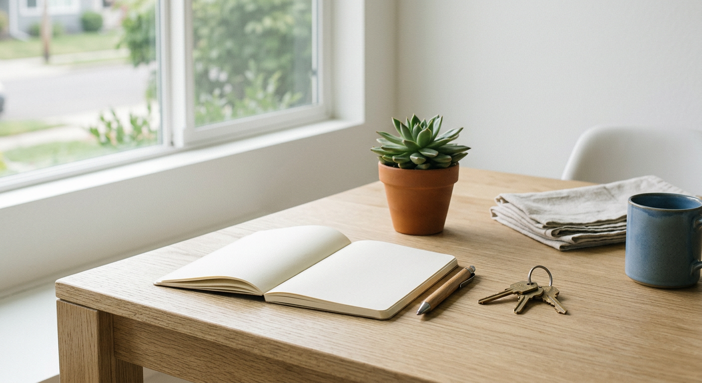 Clean, minimal photograph related to sober living home operating costs: what to budget monthly in recovery housing. No people, no text.