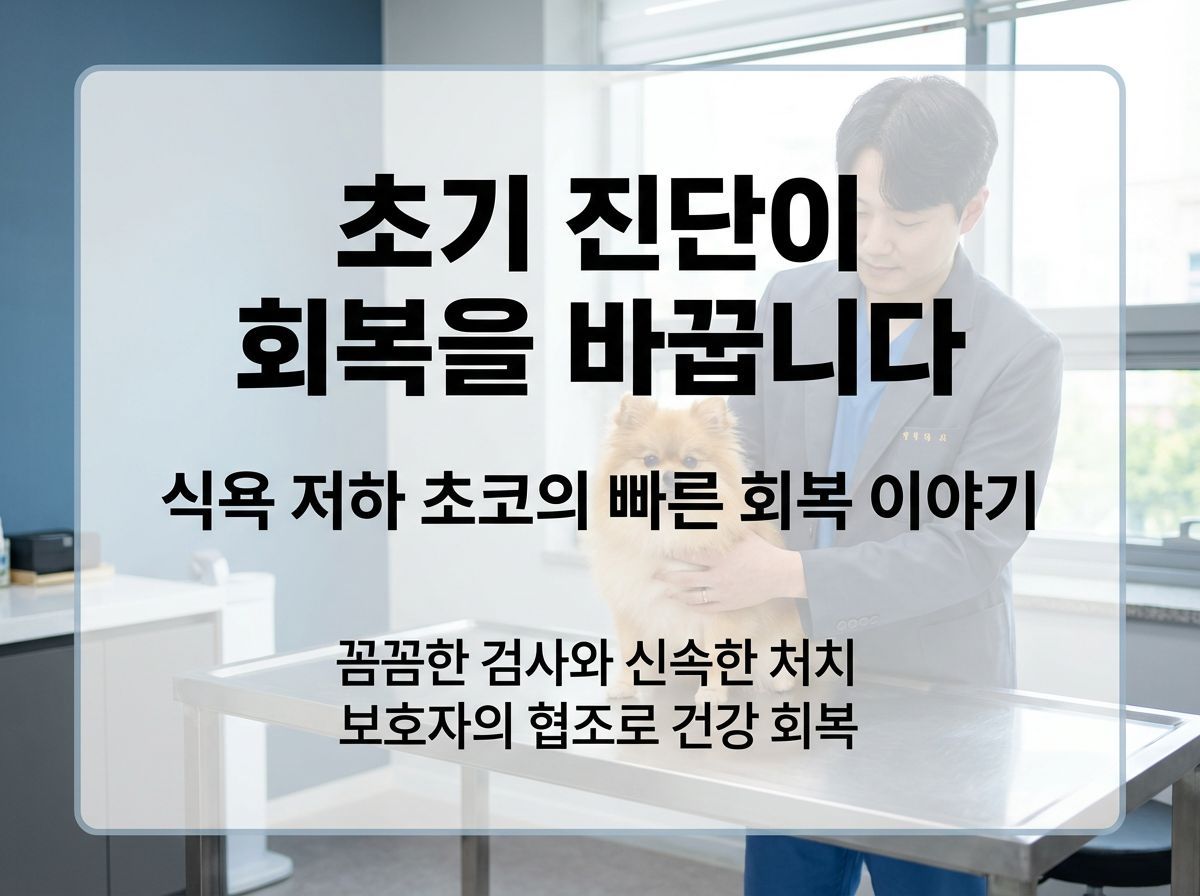 초코(포메라니안)의 빠른 회복 사례: 식욕 감소에서 건강 회복까지