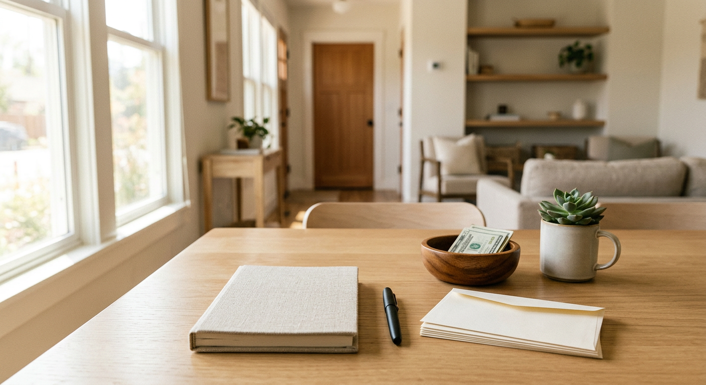 Clean, minimal photograph related to how to pay for sober living: financial options for residents in recovery housing. No people, no text.