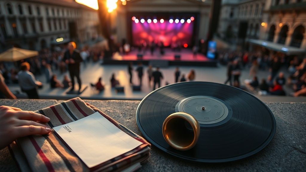 Gwanghwamun crowd and stage