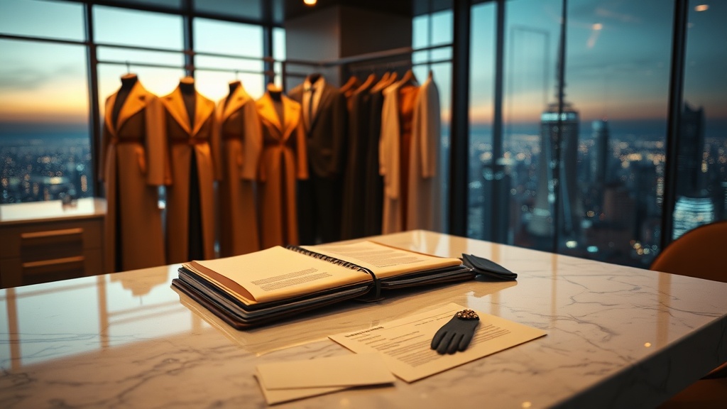 A cinematic dressing room scene suggesting scrutiny and ambiguity