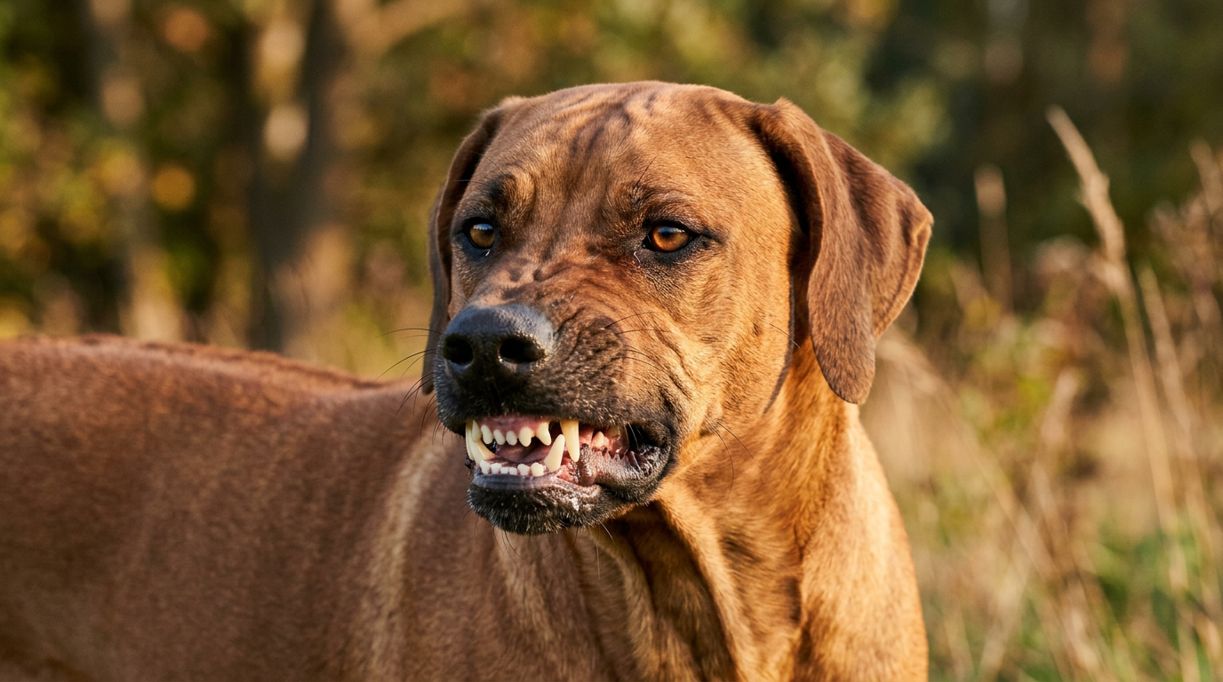 Rhodesian Ridgeback dog portrait showing jaw structure and expression