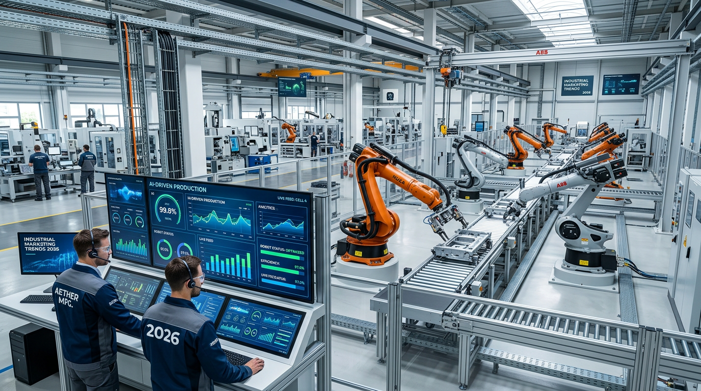 Tendências do Marketing Industrial 2026: Agilidade, Personalização e IA Transformando o B2B