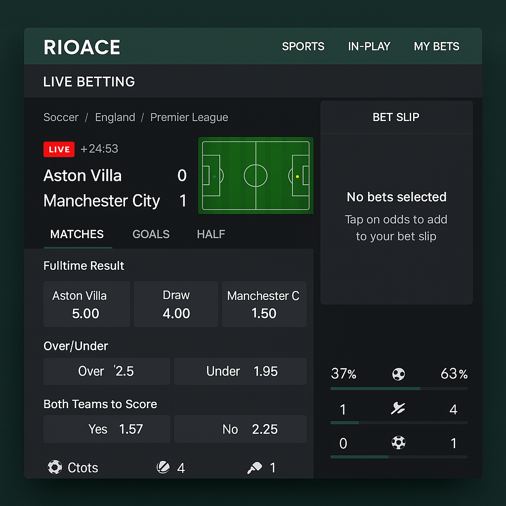 Rioace - Live In-Play Sports Betting