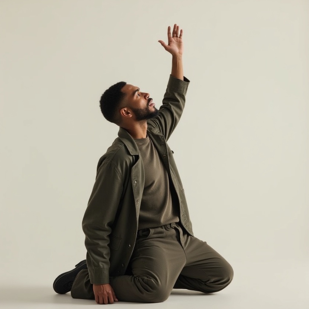 a-wide-shot-of-a-man-kneeling-down-while-slightly-4pvuyzpx0o