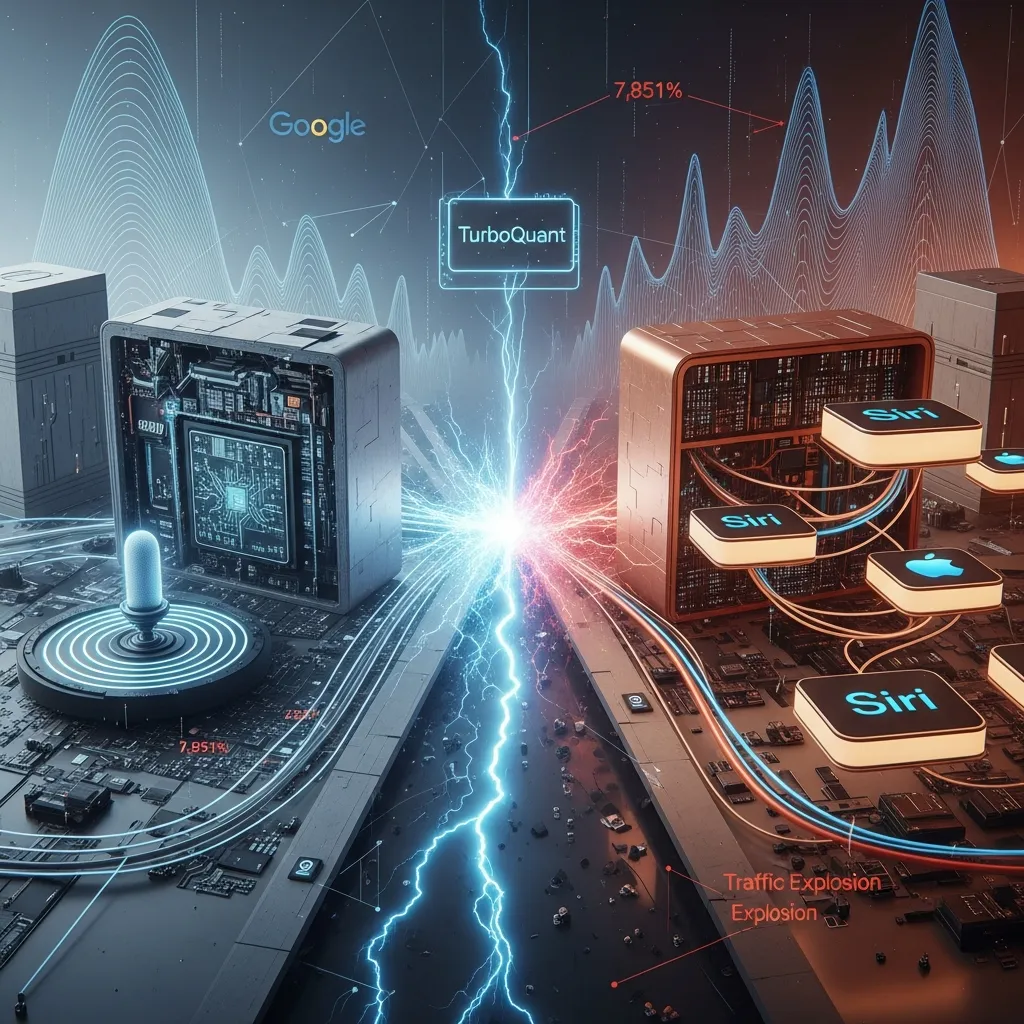 Compression IA TurboQuant et guerre des assistants : Google et Apple divergent