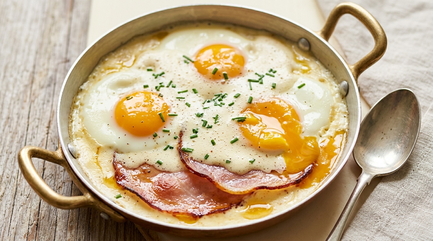 Œufs cocotte au jambon