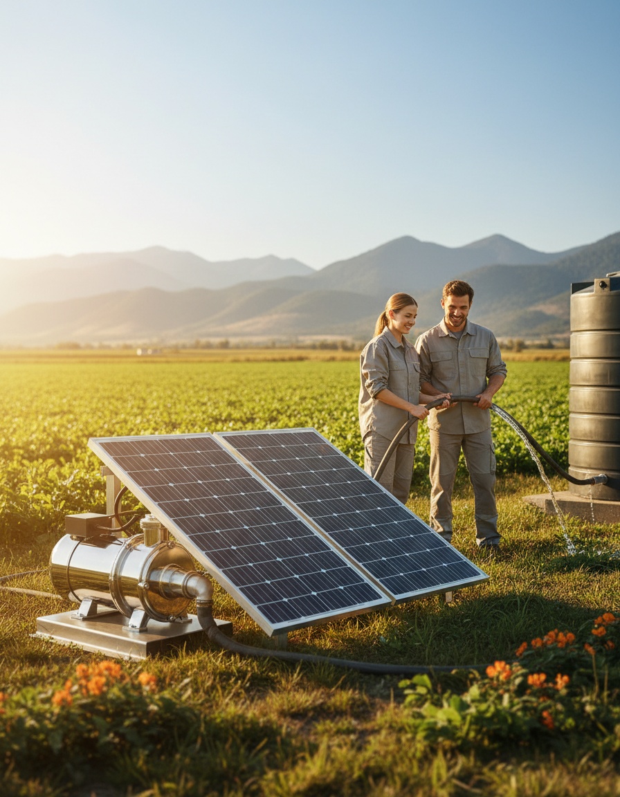 Innovador kit de bomba solar de superficie para abastecimiento hídrico autónomo
