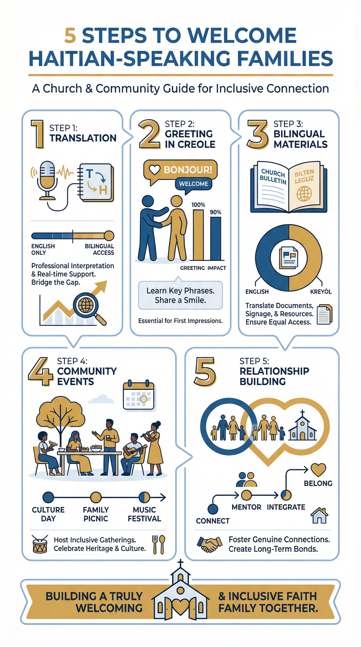 5 steps for churches to welcome Haitian-speaking families with translation