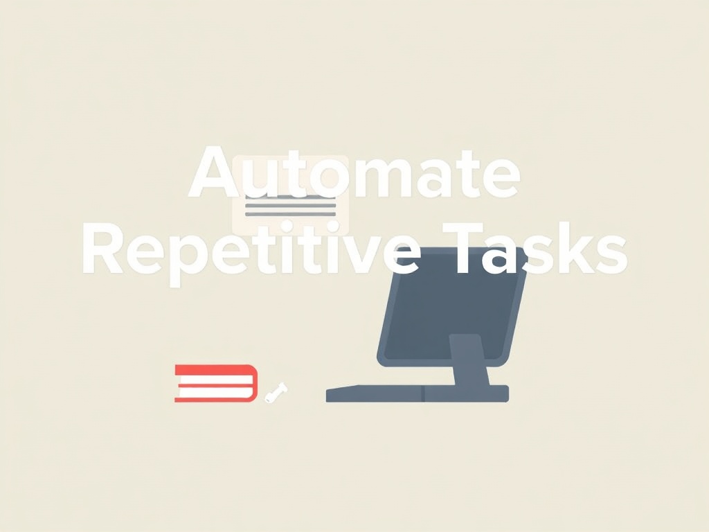 Illustration of AI-powered automation streamlining repetitive tasks to save time in productivity workflows
