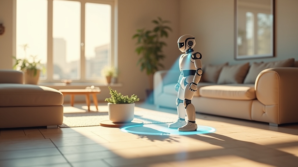 Robot IA encuentra objetos perdidos analizando una sala de estar con visión 3D