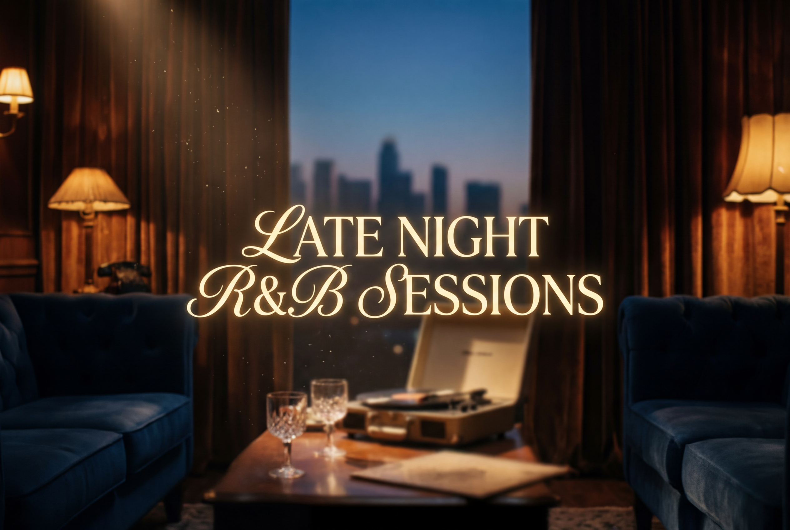 AI-generated R&B lyric video with elegant typography over a moody background