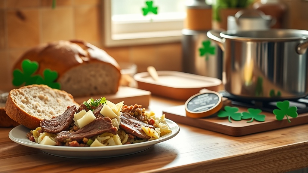 Classic St. Patrick’s Day Irish Feast: Corned Beef, Cabbage & Soda Bread