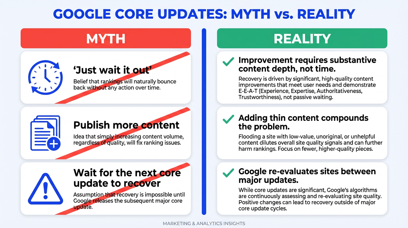 Common misconceptions about Google core updates debunked