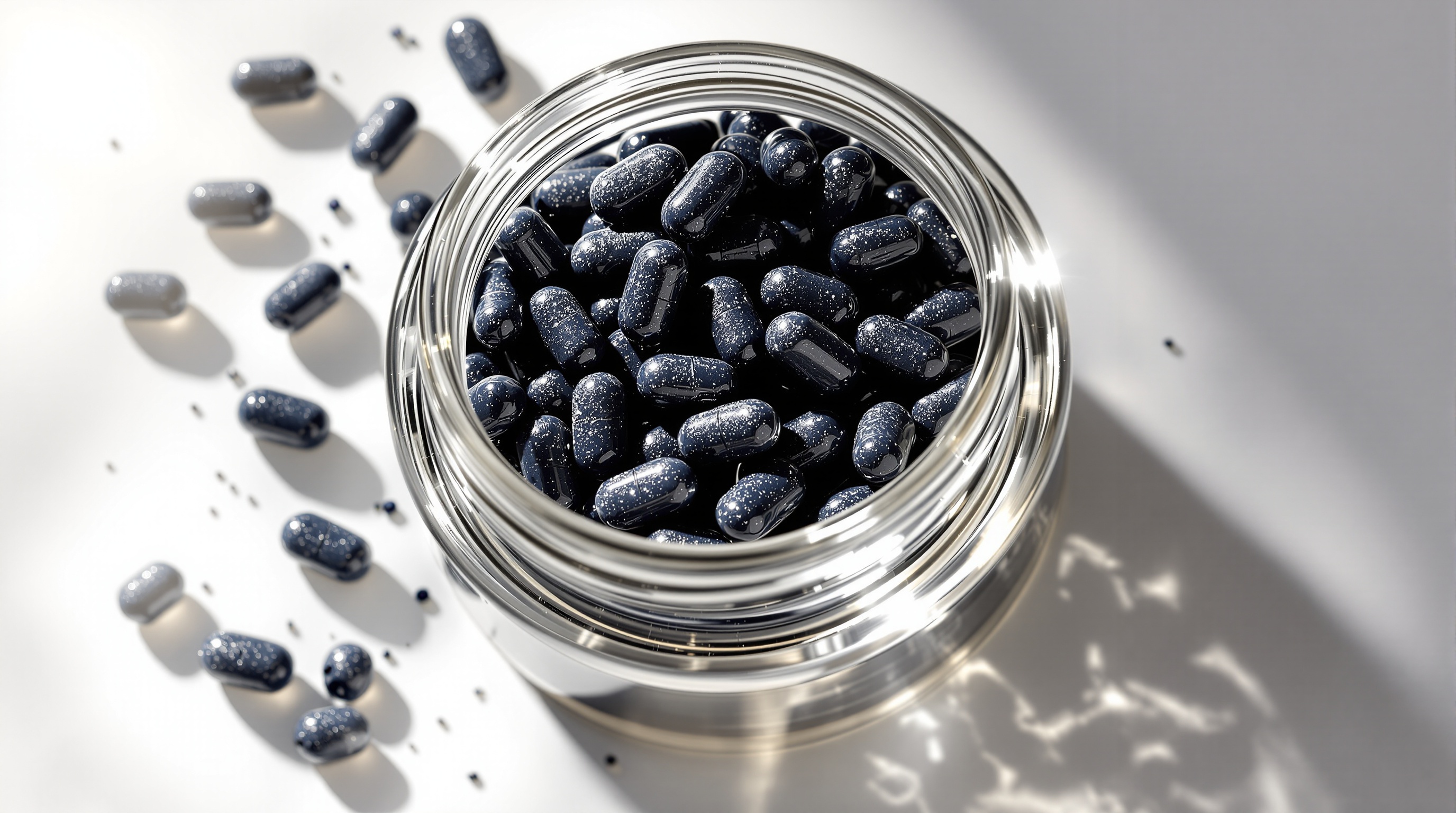 젤라틴화 블랙마카 캡슐, 흡수율 강조를 위한 고급스러운 제품 이미지