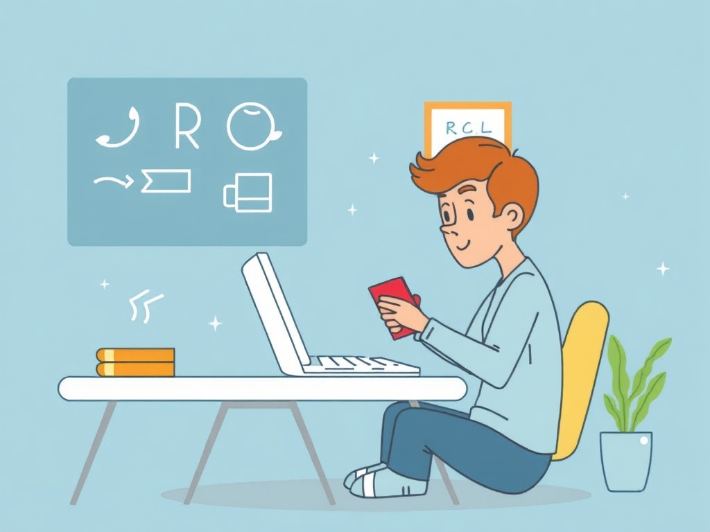 Illustration of a person studying with AI tools, emphasizing small, consistent learning sessions for effective skill development