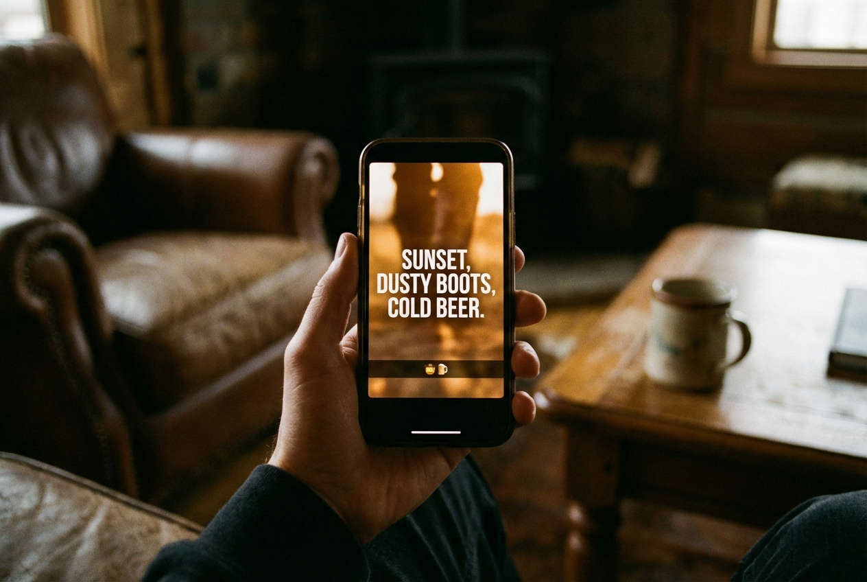 alt text for a phone screen showing a TikTok country music lyric video