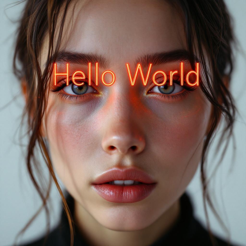 AI-generated portrait with perfect text rendering demonstrating Nano Banana Pro quality