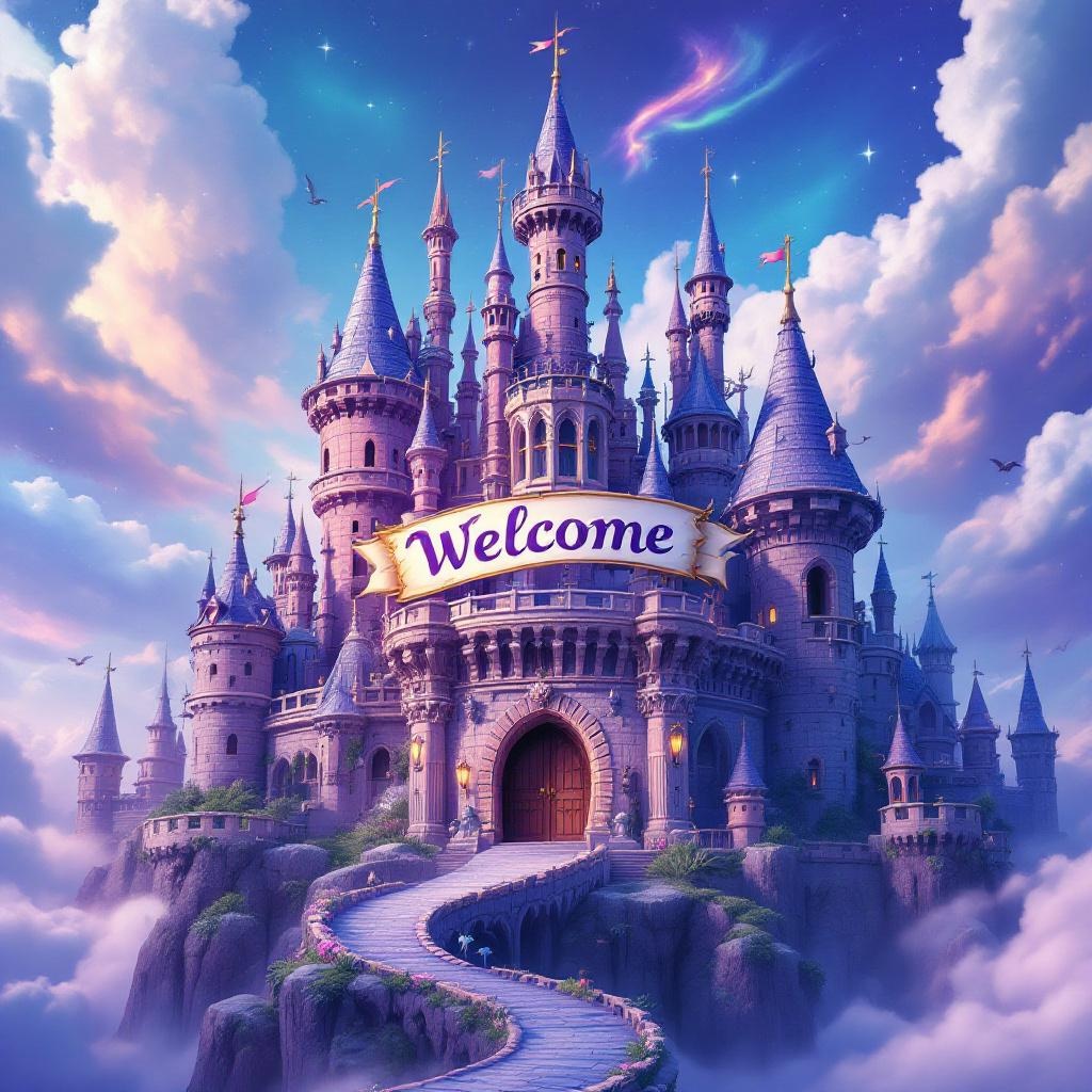 Fantasy castle artwork with perfect text banner generated by Nano Banana Pro