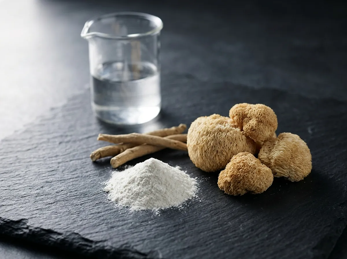 bezpečný pre-workout supporting visual showing ingredients and context