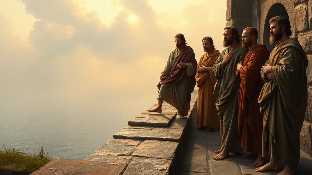 Allegorical religious scene illustrating trust