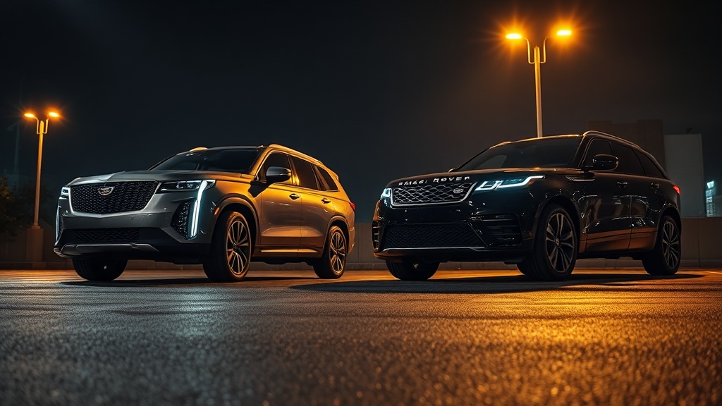 Escalade e Range Rover estacionados nos EUA representando os dois carros usados para gerar renda extra EUA na Turo