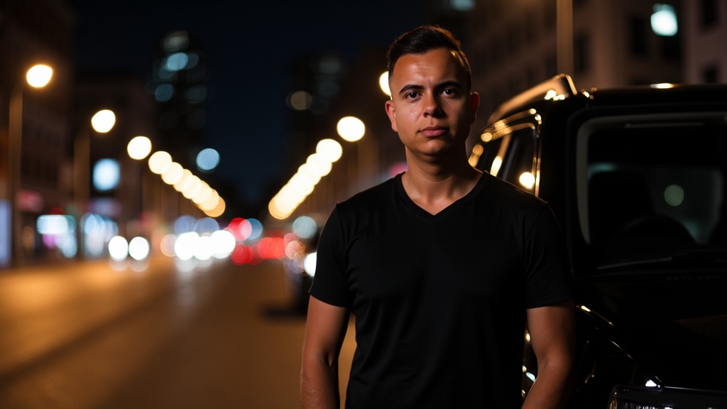 Felipe Miranda ao lado de carro nos EUA transmitindo confiança no modelo de renda extra carro que ele construiu na prática