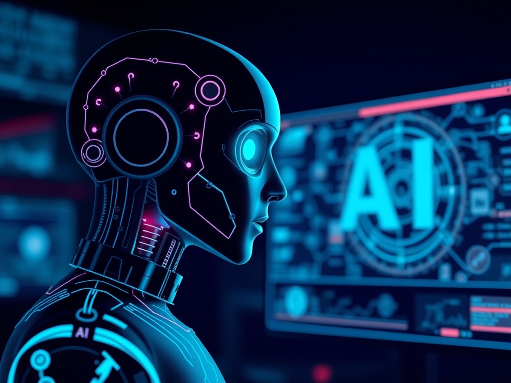 Illustration of AI tools enhancing productivity and innovation in modern workplaces for AI tools blog section