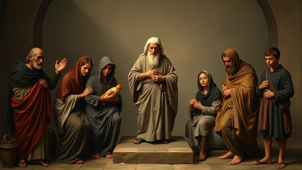 An allegorical scene of communal provision