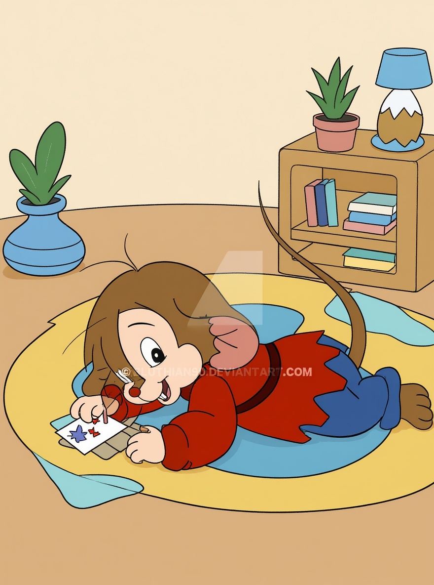 hes-lying-on-his-belly-and-drawing-and-coloring-0zc6b2pfe4